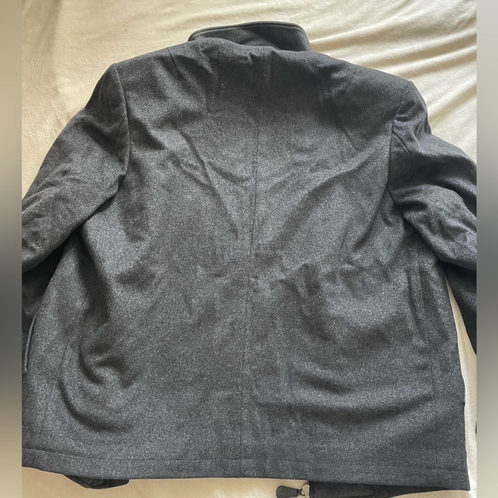 Men’s Wool Topcoat Dark Grey Dress Coat size medium, 90% wool 10%  cashmere